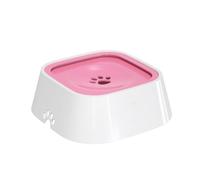 Suministros para mascotas, cuenco suspendido, boca que no se humedece, cuenco flotante para mascotas, antigolpes, dispensador de agua para gatos, cuenco de agua para perros (rosa, talla única)