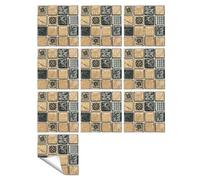 Suministros Para Mosaico 10 Uds. Pegatinas de azulejos mosaico, pegatinas autoadhesivas cristal for pared cocina, decoración for sala estar y baño PVC(Color 9,15X15cmX10pcs)