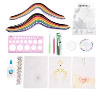 Suministros para quilling, producción artesanal de alta dureza, papel giratorio, juego de papel de colores brillantes para quilling