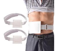 Suministros para tubos de alimentación, cinturón para tubos de alimentación de 2 piezas, soporte ajustable, suave, cómodo y transpirable para accesorios de diálisis peritoneal, soporte