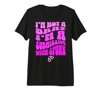 Sumisa con Spunk Divertido BDSM Brat Print Camiseta Premium