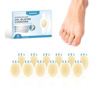 Sumiwish Apósitos Hidrocoloides 12 Uds Parches Hidrocoloides Impermeables, Apósitos Adhesivos para Talón, Dedos Protector Anti-rozaduras para Ampolla en el Pie Tiritas Doméstico General -Toe Pack