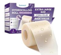 Sumiwish Rollo de hidrocoloide de aceite esencial de lavanda, grado médico, 2,56 x 16,4 pies, extra grande, autoadhesivo, impermeable, corte a tamaño, parche para cuidado de heridas, primeros auxilios