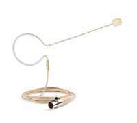 Sumje - Auriculares de diadema con micrófono (doble gancho para la oreja), color beige