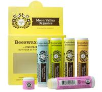 SUMKICA - Bálsamo labial orgánico de cera de abeja (paquete de 5)