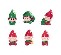 SUMKTO 1 unid Creativo Navidad Elf carácter Resina artesanía DIY Decoraciones de Navidad Micro Paisaje Accesorios Escritorio Ornamento, (Estilo al Azar)