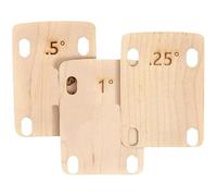 SUMKTO 3 Piezas Placa de Arce cuñas Cuello 0,25/0,5/1 Grado; reemplazo Clave Accesorios para Guitarras eléctricas