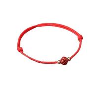 SUMKTO Pulsera de protección de Hilo Rojo alzadas por el Loto de cinabrio y el Encanto de la Suerte del Grano de Titanio.