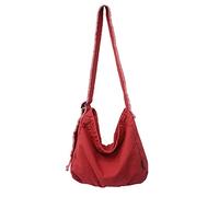 Sumleno Grunge Bag Hobo Boho Hippie Crossbody Bag Sling Monederos para oficina, compras, viajes, estética Y2k, Rojo -
