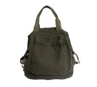 Sumleno Mochila pequeña de lona bohemia para mujer, estilo vintage, bolsa de viaje al aire libre, casual, mochila grunge, estética, hippie, Y2K, Verde, Talla única, Mochilas Daypack