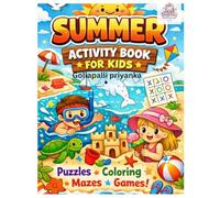 Summer Activity Book for Kids: Fun Puzzles, Coloring Pages, Mazes & Games for Boys and Girls | Big & Easy Activities for Ages 4-8