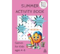 Summer Activity Book: Mazes and Number Search Puzzle Games for Kids ages 4-8