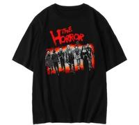 Summer American Retro Horror Character Print Women's Men's Cre