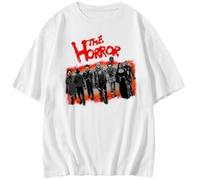 Summer American Retro Horror Character Print Women's Men's Cre t Shirt