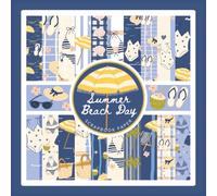 Summer Beach Day Scrapbook Paper: Coastal Vacation Themed Craft Paper Pad For Scrapbooking, Mixed Media, Junk Journals & Paper Crafts; 8.5x8.5
