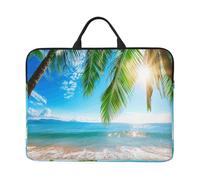 Summer Beach - Funda para portátil de 14 pulgadas, diseño de océano marino para mujeres y hombres, resistente al agua, bolsa de transporte para computadora de negocios, a prueba de golpes