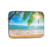 Summer Beach - Funda para portátil de 17 pulgadas, diseño de océano marino para mujeres y hombres, resistente al agua, bolsa de transporte para computadora de negocios, a prueba de golpes