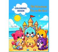 Summer Beach Party Animals: A Fun Coloring Book for Kids Ages 3-8: A Cute and Fun Summer Coloring Book with Dogs, Cats, and Other Beach Animals for Kids Ages 3-8