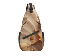Summer Beach Sand Starfish Seashell Cross Chest Bag Diagonalmente Sling Mochila Crossbody Bandolera Viajes Senderismo Mochilas para Hombres Mujeres