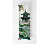 Summer Body Pillow Case Cover 60x180cm, Long Backrest Cushion Pillow Protector with Zipper, Decorative Bedding Pillowcase, Soft Body Pillow Cover for Couch Bedroom Pavilion