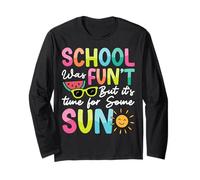 Summer Break Funny Student Teacher Humor School Vacation Fun Manga Larga