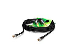 Summer CABLE - Cable de vídeo coaxial con BNC 75 Ω - HD/3G/6G/12G-SDI / 4K-UHD SC-Vector 0.8/3.7 - BNC/BNC NBNC75BLP9X Neutrik - Negro (3 m) - Fabricado en Alemania por
