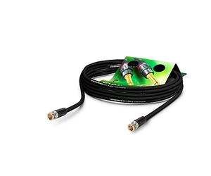Summer CABLE - Cable de vídeo coaxial con BNC 75 Ω - HD/3G/6G/12G-SDI / 4K-UHD SC-Vector 0.8/3.7 - BNC/BNC NBNC75BLP9X Neutrik - Negro (3 m) - Fabricado en Alemania por
