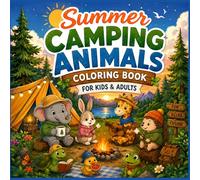 Summer Camping Animals Coloring Book For Kids and Adults: Fun Camping Animals, Forest Friends, Campfire Adventures, and Relaxing Nature Coloring Pages