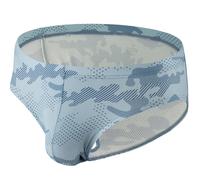 Summer Code Slips Calzoncillos para Hombre Suave Calzoncillos de Micromalla de Talle Bajo Ropa Interior Cómodos, Azul, S