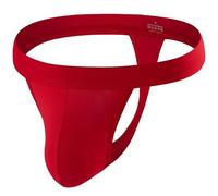 Summer Code Tanga Hombre G-String Suave Bikini Talle Bajo Slip Ropa Interior T-Back Calzoncillos, Rojo, S