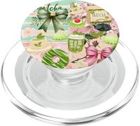 Summer Collage Coquette Pink Love Preppy Matcha Tea Green PopSockets PopGrip para MagSafe