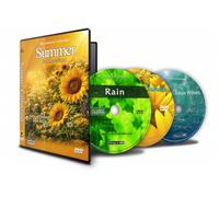 Summer Collection 3 DVD Set: Relaxing Nature Scenery with Rain, Summer & Ocean Waves