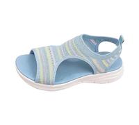 Summer Colored Mesh On Sandals For Breathable Comfort Beach Sandals Men’s Style Lightweight Footwear (Blue, 35)