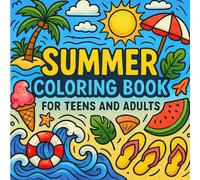 Summer coloring book: beach scene coloring pages