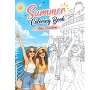 Summer Coloring Book for Adults: Relaxing Beach, Vacation, Cruise, Tropical, Cafe & Coastal Escape Designs for Stress Relief and Creative Fun