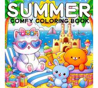 summer comfy coloring book: 50 Adorable Summer Scenes Featuring Animals, Cozy Beach Days, and Fun Coastal Designs for Stress Relief and Creativity