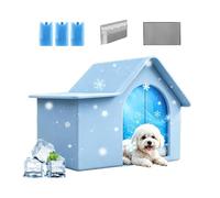 Summer Cooling Cat House | Semi-Enclosed Pet Sleeping Bed Shelter | Breathable Comfortable Cat Nest for Indoor Cats, Kittens, Small Pets, Home, Bedroom, Living Room & Balcony Relaxation Uses