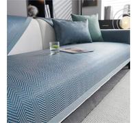 Summer Cooling Couch Cover,Non Slip Breathable Cooling Sofa Slipcovers, Universal Air Conditioning Mat For Living Room(Blue 2,90 * 180cm)