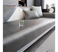 Summer Cooling Couch Cover,Non Slip Breathable Cooling Sofa Slipcovers, Universal Air Conditioning Mat For Living Room(Blue Grey,90 * 90cm)