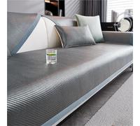 Summer Cooling Couch Cover,Non Slip Breathable Cooling Sofa Slipcovers, Universal Air Conditioning Mat For Living Room(Gray,90 * 160cm)
