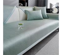 Summer Cooling Couch Cover,Non Slip Breathable Cooling Sofa Slipcovers, Universal Air Conditioning Mat For Living Room(Verde,80 * 180cm)