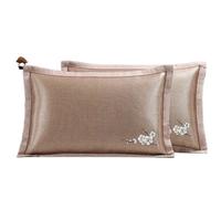 Summer Cooling Ice Silk Pillowcase Washable Vine Leaf Core Cover Single Person Household(One Ice Vine Plum Blossom (Washable))