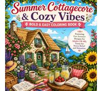 Summer Cottagecore & Cozy Vibes: Bold & Easy Coloring Book Vol.10: 40 Cozy Summer Designs for Adults & Teens | Charming Cottages, Blooming Gardens, ... Carter Edition: Bold & Easy Coloring Books)