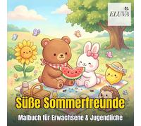 Summer Cuties - Süße Sommerfreunde - Malbuch für Erwachsene und Jugendliche: 60 Kawaii Ausmalbilder mit Strandtieren, Früchten und Eischarakteren