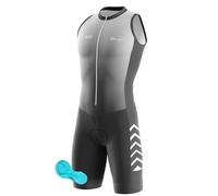 Summer Cycling Skinsuit Triatlón for Hombres, 2024 Traje de Ciclismo Acolchado de una Pieza para Hombre, Pro Manga Corta Traje de Ciclismo, MTB Mono Bueno para Correr (P4,M)