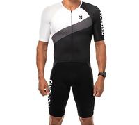 Summer Cycling Skinsuit Triatlón for Hombres, Pro Manga Corta Traje de Ciclismo, Racing Tri Suit de Bicicletas Acolchado de Gel, MTB Mono Bueno para correr, andar en bicicleta, nadar (TYP-4,4XL)