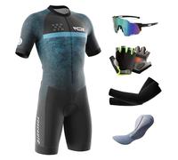 Summer Cycling Skinsuit Triatlón for Hombres,Triatlón de Hombres Triathlon,Traje de Triatlón de Manga Corta para Hombre,2024 Nuevo Pro Manga Corta Traje (Typ-15,L)