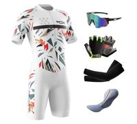 Summer Cycling Skinsuit Triatlón for Hombres,Triatlón de Hombres Triathlon,Traje de Triatlón de Manga Corta para Hombre,2024 Nuevo Pro Manga Corta Traje (Typ-1,XXL)