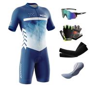 Summer Cycling Skinsuit Triatlón for Hombres,Triatlón de Hombres Triathlon,Traje de Triatlón de Manga Corta para Hombre,2024 Nuevo Pro Manga Corta Traje (Typ-8,M)