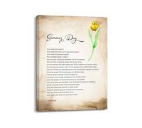 Summer Day Poem by Mary Oliver Quote Wall-Art Poetry Print Office Bedroom Bathroom Kitchen Decor Gift
